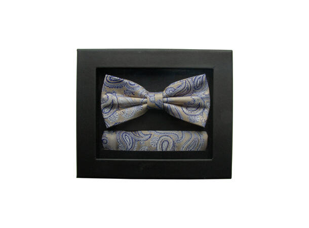 Sløyfe m/lommetørkle paisley beige 