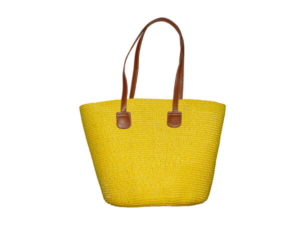 Veske "Summer" ensfarget gul SS26 
