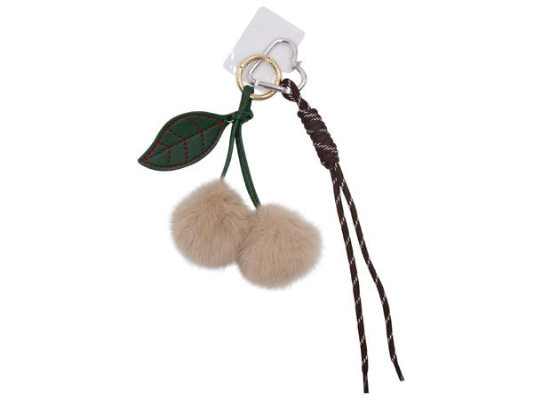 Veskepynt "fur" kirsebær cognac 