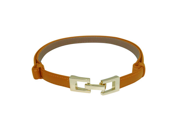 Belte 1,5cm m/justerbar spenne Cognac Strl 95 