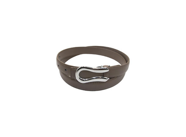 Belte klassisk m/sølv spenne 2,5cm taupe 