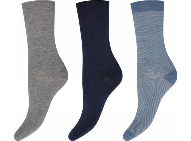 DECOY ankle sock fine knit bam Multicolor 37-41 Økotex - SS26 