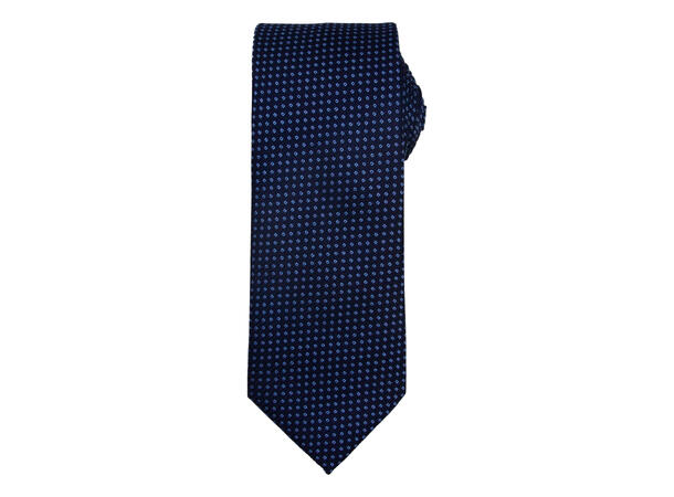 Da Vinci slips+lommetørkle mønstert* sett hengende blå 