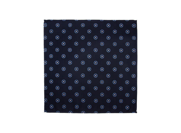 Da Vinci slips+lommetørkle mønstert sett hengende blå 