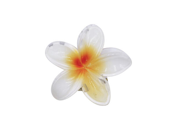 Hårklype blomst 2-farget oransje 