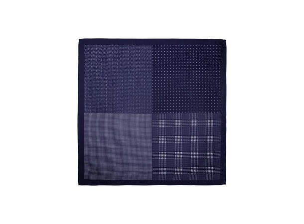 Lommetørkle multi mønster navy 