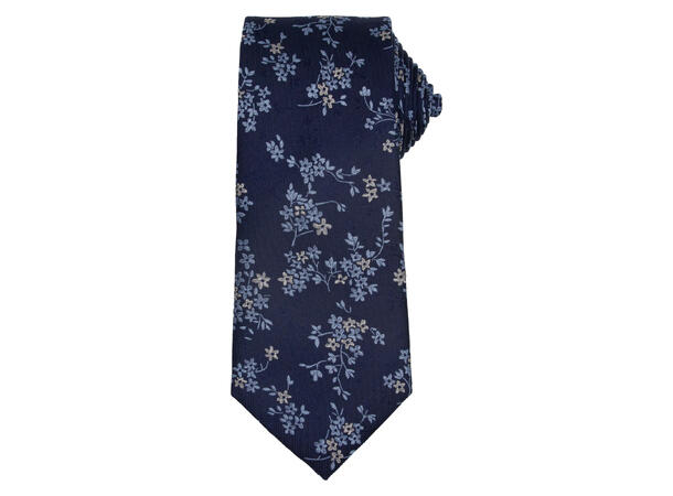 Santi Silkeslips mønstert 7,5 cm navy* 