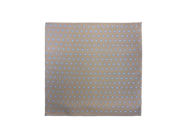 Santi silkeslips+lommetørkle mønstert sett hengende beige 