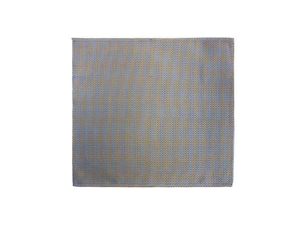 Santi silkeslips+lommetørkle mønstert sett hengende beige 