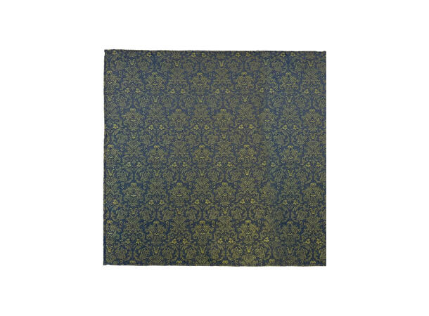 Santi silkeslips+lommetørkle mønstert sett hengende grønn 