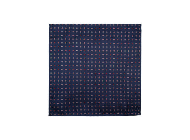 Santi silkeslips+lommetørkle paisley sett hengende rød/navy 