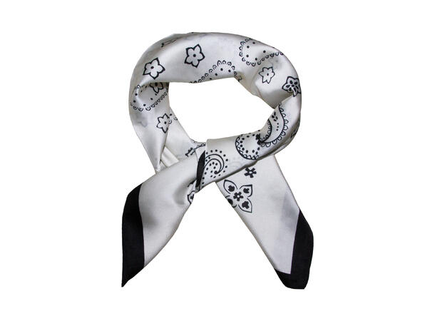 Skjerf "mønstert" 70x70 offwhite 