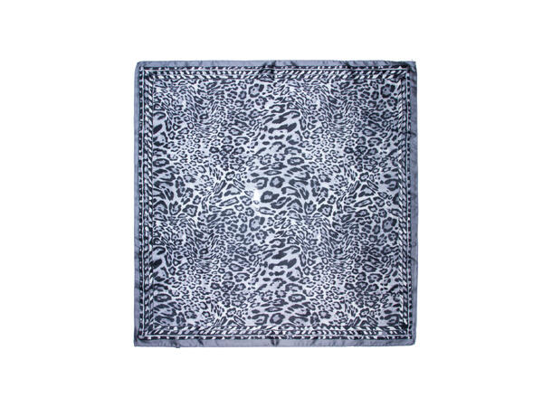 Skjerf dyreprint 70x70 grå 