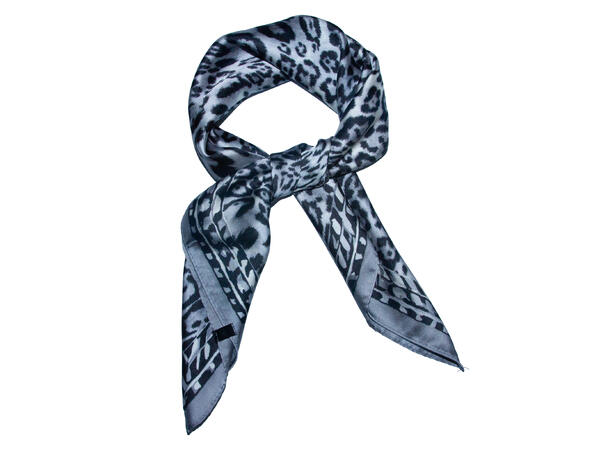 Skjerf dyreprint 70x70 grå* 