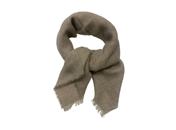 Skjerf ensfarget ull 85x85 beige Høst26 
