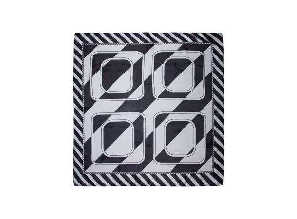 Skjerf geometri 70x70 sort 