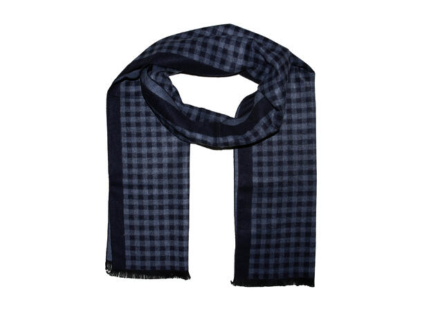 Skjerf herre rutet 35x180 navy Høst26 