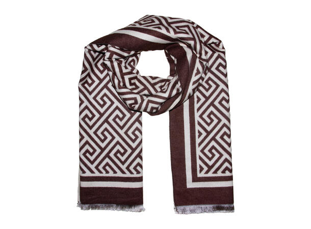 Skjerf labyrint 65x180 brun Høst26 