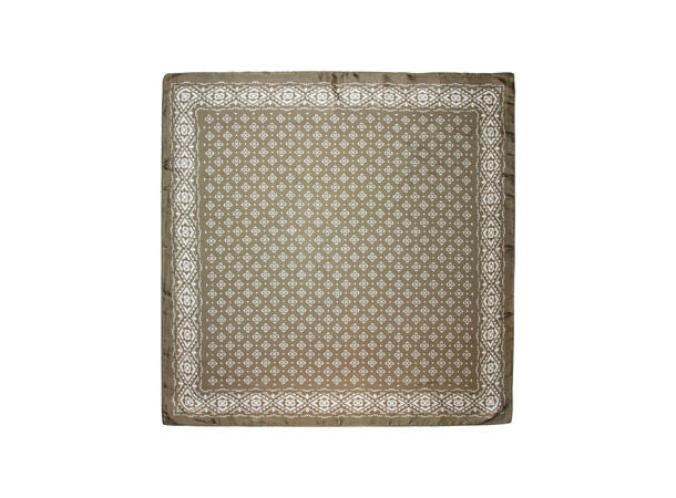 Skjerf m/mønster 70x70 grønn 