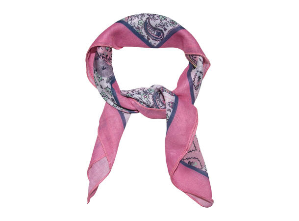 Skjerf paisley 58x58cm rosa 