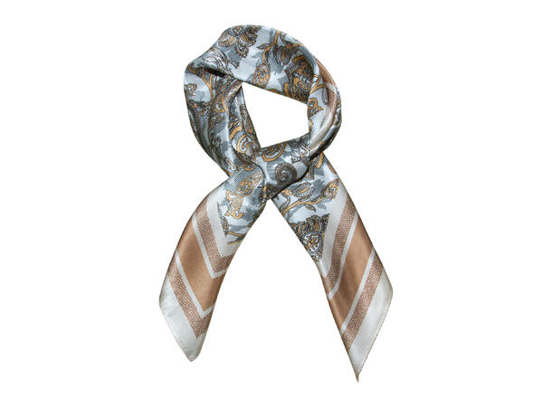 Skjerf paisley SILKE 70x70 beige* 