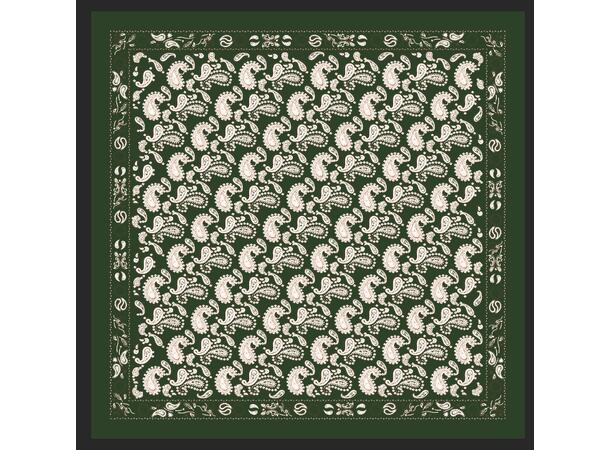 Skjerf paisley SILKE 70x70 grønn 