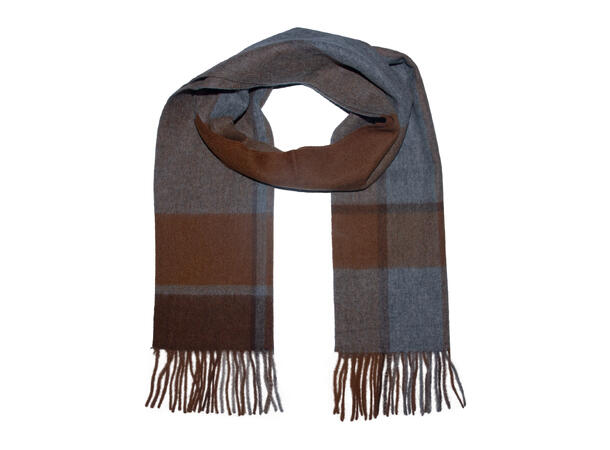 Skjerf ruter 30x180 cognac Høst26 