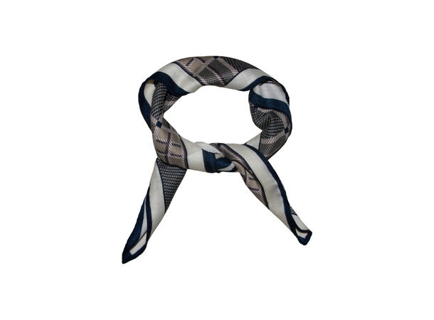 Skjerf rutet 70x70 navy 