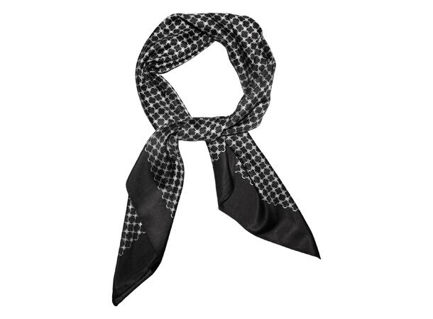 Skjerf småmønstret 90x90 sort 