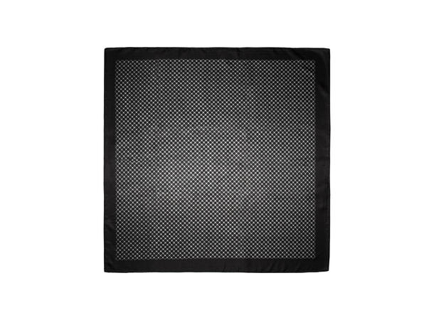 Skjerf småmønstret 90x90 sort 