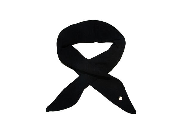 Skjerf triangel m/knyting sort 26x85 Høst26 