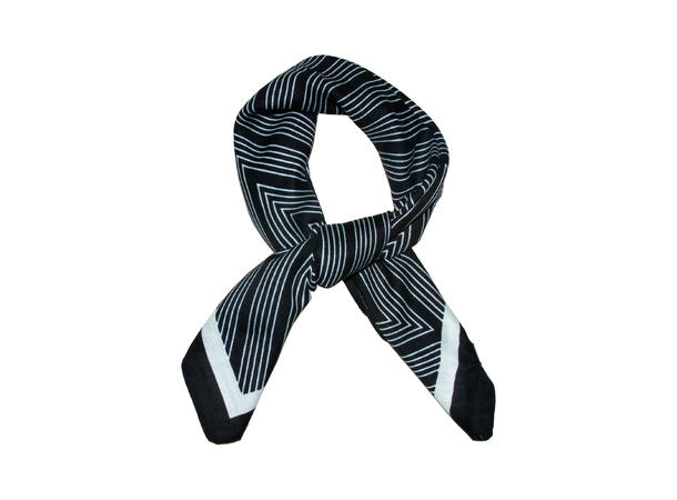 Skjerf zig zag 65x65 sort 