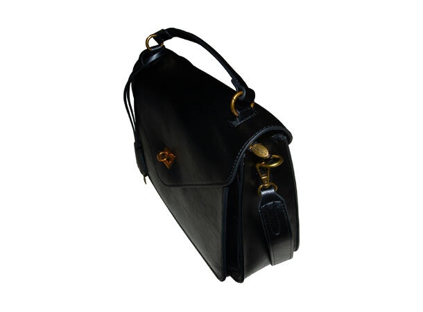 Veske m/hank skinn-look sort AW26 