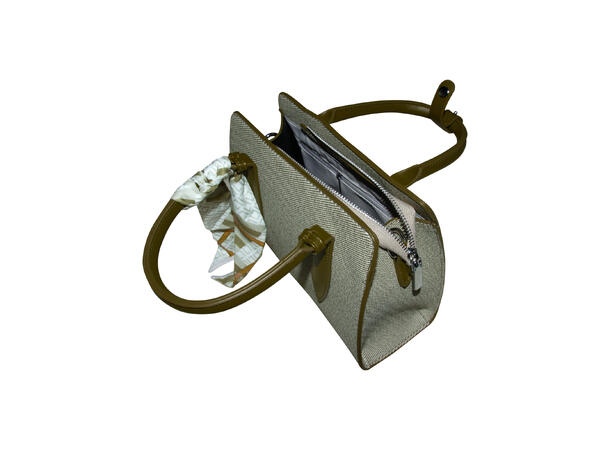 Veske m/skjerf og hank* m/sølv tilbehør grønn 