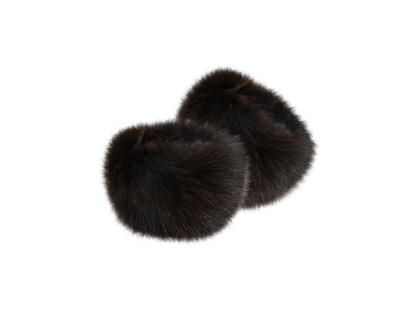 Armwarmer "cuff fake fur" mørk brun høst26 
