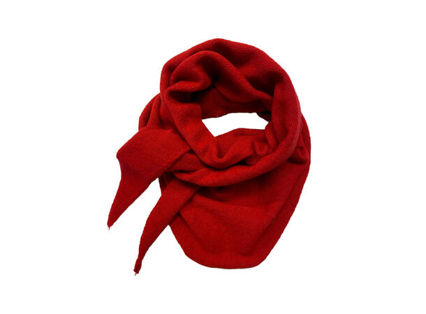 Dame Sjal ensfarget triangle rød Høst26 