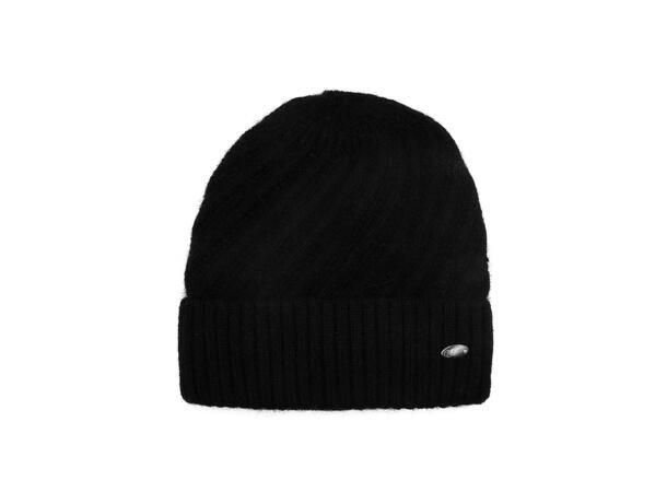 Dame lue m/delikat mønster sort Høst 