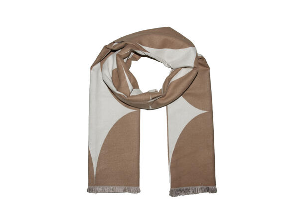 Dame skjerf m/rundinger 65x180 camel Høst 