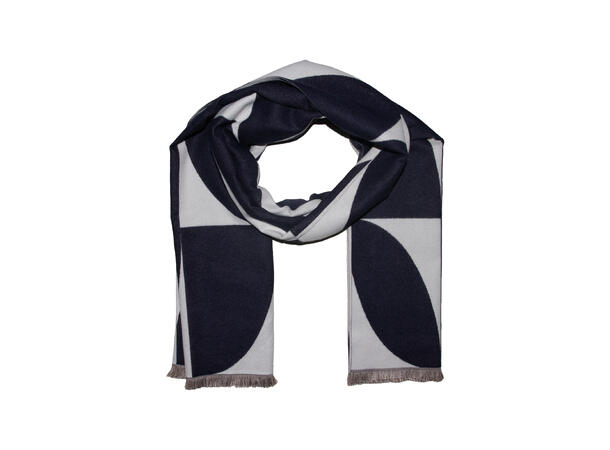 Dame skjerf m/rundinger 65x180 navy Høst 
