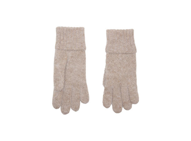 Dame vante m/mønster beige Høst 