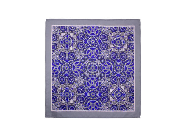 Lommetørkle mønstert 33x33 lysblå 