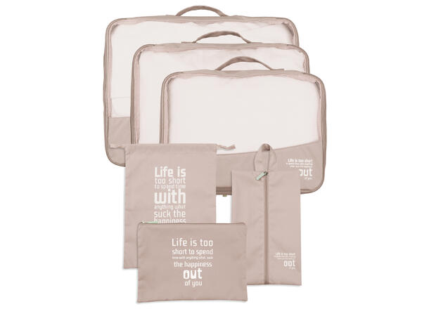 Reisesett "Summer" inkl. 6 vesker beige SS26 