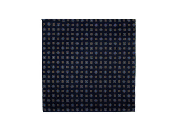 Santi 8cm silkeslips+lommetørkle sett hengende blå 