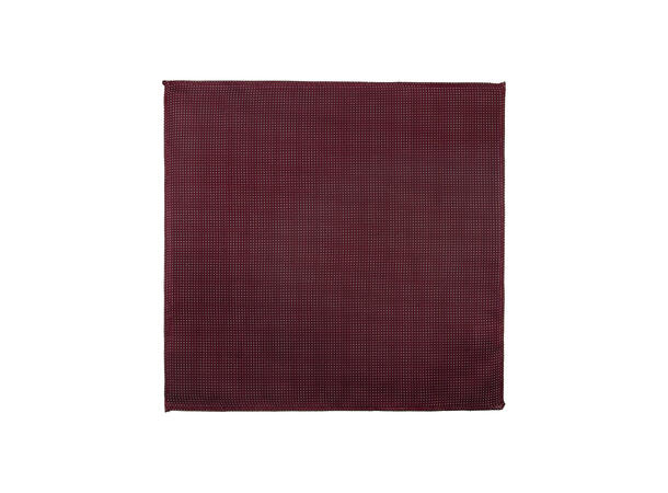 Santi silkeslips+lommetørkle mønstert* sett hengende vinrød 