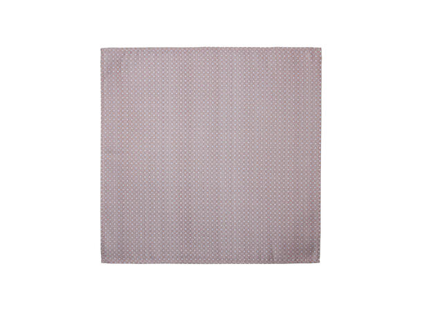 Santi silkeslips+lommetørkle mønstret sett hengende beige 