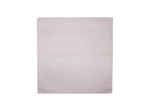 Santi silkeslips+lommetørkle mønstret sett hengende beige 