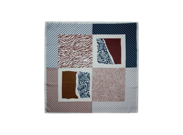 Skjerf 4-sidet 65x65 vinrød 