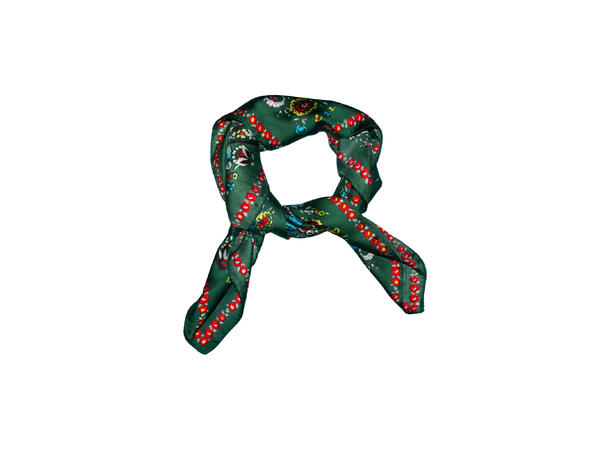 Skjerf "bunad-look" 70x70 grønn* 