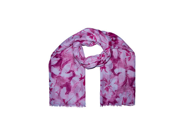 Skjerf blomster 90x180 rosa* 