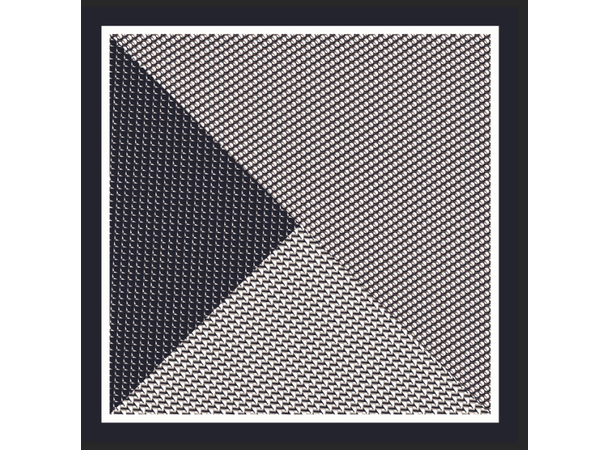 Skjerf enkelt design SILKE 70x70 sort* 